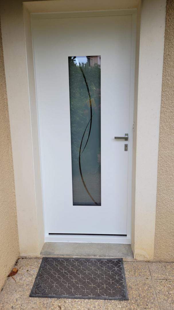 Porte d'entrée en PVC semi-vitrée Bourgoin-Jallieu